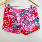 Lilly Pulitzer A Thing Called Love Floral Callahan Shorts 0 Bright Preppy Pink Photo 9