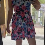 Lila Rose Women’s size small Vibrant floral textured fit and flare skater dress Photo 1