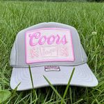 Coors NEW PINK  SnapBack / trucker hat- Pink and gray patch hat Photo 1