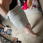 Bagatelle Black and White Asymmetrical Skirt Photo 1