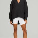 Lululemon Rippled V-Neck Pullover Black Size 10 Oversized Yoga Gym Workout Comfy Photo 0