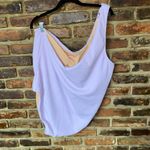 J.Crew New  Lilac Lavender Textured One Shoulder One-Piece Swim Bathing Suit 24 Photo 4