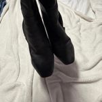 black high heel satin boots Size 8 Photo 1