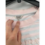 Guess x A$AP Rocky Striped Pastel Crop Top - Pink/Blue - Size M Photo 5