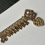 Grandma Gold Tone Letter Charms Bar Brooch Pin Photo 6