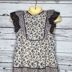 Carolina belle NWT Size S Floral Patchwork Print Tiered Ruffle Peasant Shirt Top Photo 3