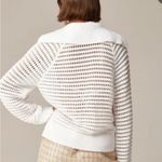 J.Crew Crochet Sailor-collar Sweater White Size Large Photo 3