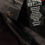 LIONESS NEW St Germain Pants Satin Black Floral High Rise Straight Leg Medium Photo 12