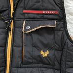 Malaky Unisex Zip up fur hoodie Vest in black size Medium Photo 1