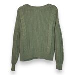 Cupcakes And Cashmere Cardigan Women's Sz L Cable Knit Long Sleeve Buttons Green Size L Photo 1