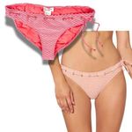Jessica Simpson Textured Hipster Pink Bikini Bottoms NWT XL Photo 0