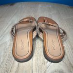 Vionic  Alvana Women’s Tan Leather Slip On Sandals Geometric Cage Cutout Size 10 Photo 2