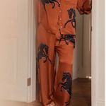 Anthropologie Anthro LYREBIRD The Silky Pajama Pants - Terracotta. Size M. MSRP $88 Photo 2