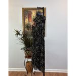 Merona  Woman Sheath Dress Womens Large Black Ditsy Floral Print Sleeveless Photo 3