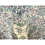 Denim & Supply Ralph Lauren Womens XL Blue Floral Voile Button-Front Top Cottage Photo 7