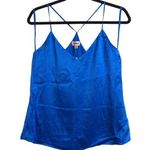 L'Agence Womens Kylee Camisole Cami Tank Top Blue Silk Charmeuse V Neck XS New Photo 0