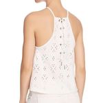 Free People 🤍 White Relaxed Eyelet Lace-up Tank Top Photo 2