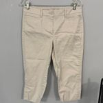 Talbots Perfect Skimmer Cropped Pants Cream Women’s Size 6 Petite Spandex Blend Photo 0