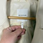 Avec Les Filles Women’s Leather Blazer Dress in Cream Size M Photo 7