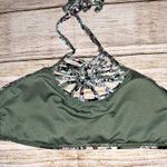 Ambrielle Medallion Strappy Bikini Top Olive Green Floral Size S Photo 3
