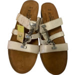 Naot bond size 11 dusty silver sandals w chunky bottom chain Israel made $200 Photo 0