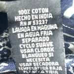 Unique spectrum  Blue and White Blouse half button with collar cuff sleeves Photo 7