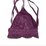 Victoria's Secret NWOT Victoria Secret Purple Crochet Lace Bralette Active Wear Sports Bra SZ S Photo 4