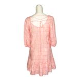 NWT Blecker 126 Gingham Square Neck Mini Dress Pink Size 6 Photo 4