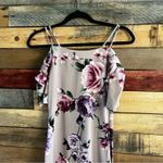 Haute Monde Lavender Floral Midi Dress Size Small Photo 5