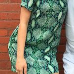 Olivaceous Green Snake Skin Dress Photo 0