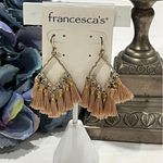 NEW! Francesca’s Tassel dangling‎ earrings Gold Photo 0
