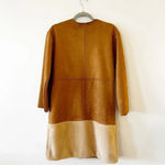 ZARA Faux Fur Ultrasuede Coat Brown Size Small Snap Front Blogger Fave Cozy Photo 1