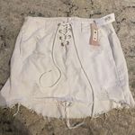 Sunset And Spring White Denim Skirt  Photo 0