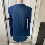 Eileen Fisher teal Ribbed Wool Open Front Cardigan Minimalist Sweater Size Large Photo 1