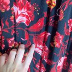 Terra & Sky  Womens 14W Black Floral Midi Dress Dark Romantic Cottage Whimsigoth Photo 8