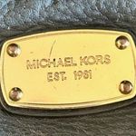 Michael Kors Black Pebbled Leather Backpack with Gold Logo Plate Photo 1