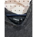 mono b Distressed Washed Black Short Sleeve Hooded Tunic Top One Size Gray Size undefined Photo 3