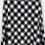 Ann Taylor Skater Skirt Picnic Plaid Gingham Size 4 Black & White Office Career Photo 0