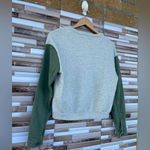 NSF longsleeve sweater with denim dark green sleeves small Gray Photo 7
