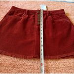 Indigo Rein  Terracotta Corduroy Button Front Mini Skirt Women’s 11/29 NWT Photo 2