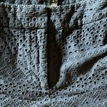Laundry by Shelli Segal Lace Up Side Eyelet Shorts Navy Blue Size 8 Photo 1