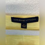 Adrienne Vittadini  NWT Boho Yellow Embroidered Lurex Short Sleeves Top Size L‎ Photo 3