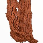🎓 Burnt Orange Macrame Crochet Tassel Bottom Bag Photo 1