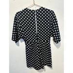 The Room Black White Polkadot V-Neckline Mini Loose Fit Romper Size Small Photo 1