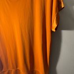 The Limited  orange fall satin trimming short sleeve solid textured blouse medium Photo 2