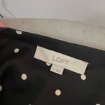 Loft Black White Polka Dot Long Sleeve Mini Button Down Shirt Dress Size 2 Photo 6