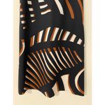 Lafayette 148  XS Italian Fabric Sleeveless Career Dress Navy Blue White Brown Photo 2