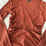 SheIn Caramel Brown Sparkly Plunging Neck Cut Out Cross Front Bodycon Dress Photo 2