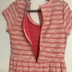 Maison Jules  bubblegum pink white striped dress‎ fit flare women’s size medium Photo 9