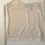 Vintage City Unltd ivory cream V neck camisole with lace hem and split sides Size M Photo 10